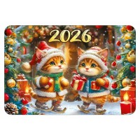 Мир поздравлений/Календарь карманный 2026. Рыжие котики/70000528/