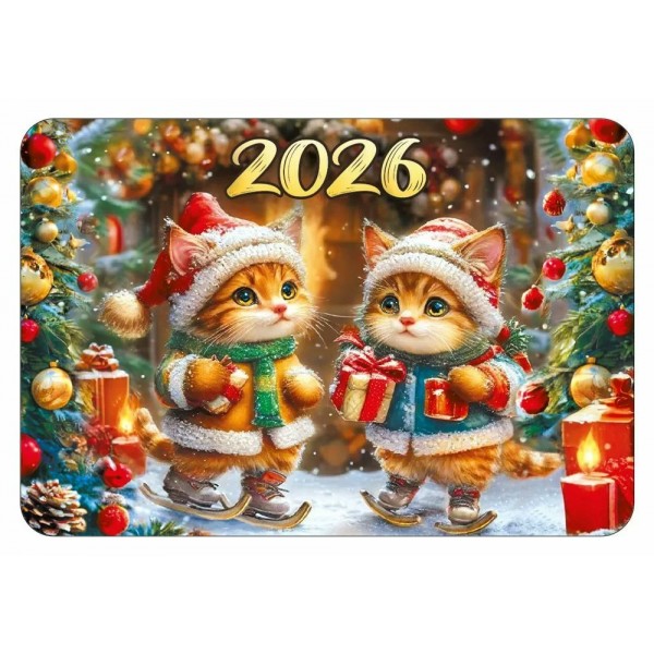 Мир поздравлений/Календарь карманный 2026. Рыжие котики/70000528/