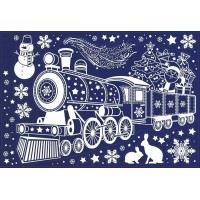 Открытая планета/Наклейки оформительские. Новогодний паровоз с подарками/90001209/
