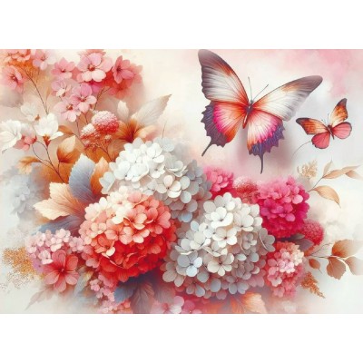 Праздник/Набор конвертов  для подарочного сертификата. Подарочный сертификат. Бабочки над цветами/50001848/10 шт