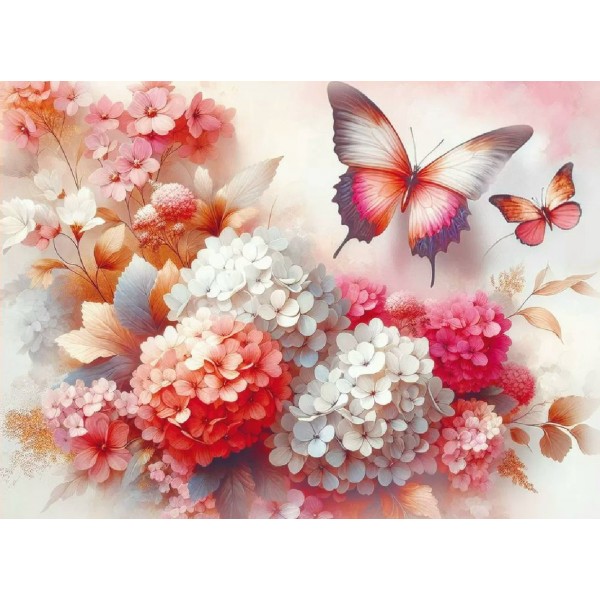 Праздник/Набор конвертов  для подарочного сертификата. Подарочный сертификат. Бабочки над цветами/50001848/10 шт