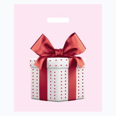 Артпласт/Пакет полиэтиленовый с вырубной ручкой. Красный бант/360 х 430/ВУР68706/ Артпласт/Пакет полиэтиленовый с вырубной ручкой. Красный бант/360 х 430/ВУР68706/