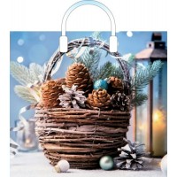 Артпласт/Пакет полиэтиленовый с пластиковой ручкой. С Новым годом! Натюрморт/380 х 340/ПЛР60903/