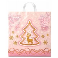 Интерпак/Пакет полиэтиленовый с петлевой ручкой. Новогодний. Чудеса/440 х 420/ПТЛ57425/