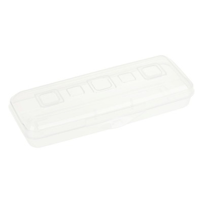 Пенал 1 отделение пластиковый футляр 210х90х40мм прозрачный ПН30 Стамм  324165