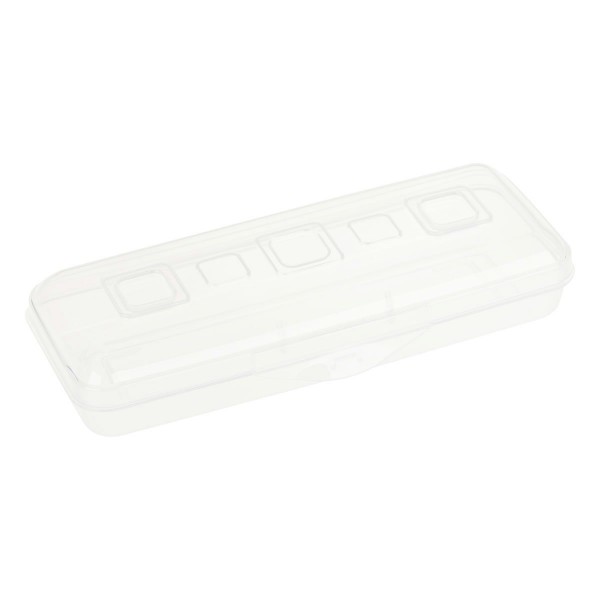 Пенал 1 отделение пластиковый футляр 210х90х40мм прозрачный ПН30 Стамм  324165