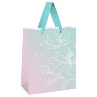 MESHU/Пакет бумажный ламинированный. Floral gradient 180 х 230 х 100 мм/MS_66142/