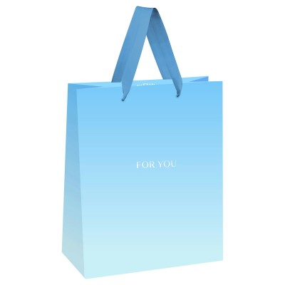 MESHU/Пакет бумажный ламинированный. For you. Blue/180 х 230 x 100/MS_66147/