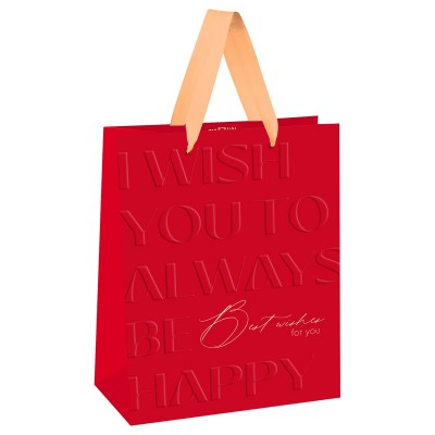 MESHU/Пакет бумажный ламинированный. Red wishes/180 х 230/MS_66126/