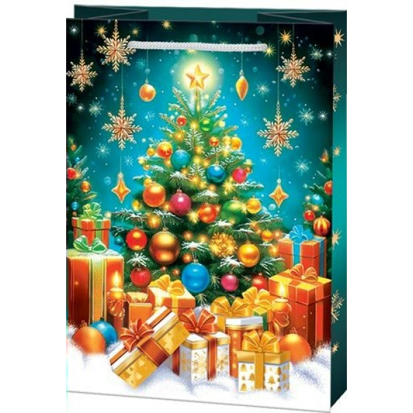 Мир открыток/Пакет бумажный ламинированный. Новогодний/135 х 180 х 60/10205048/