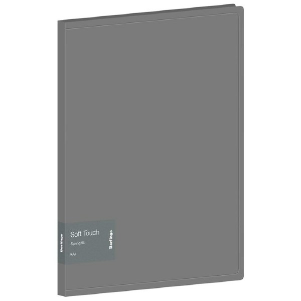 Папка скоросшиватель А4 17мм 700мкм Soft Touch серый, карман, софт-тач FS4_17985 Berlingo  338204