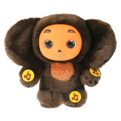 Мульти-пульти Игрушка   Чебурашка с пластиковой мордочкой/звук, мягкая, 17 см VCH104593PF-17S Китай