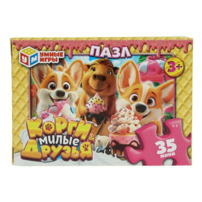 Умные игры Пазл-Мини 35  Корги. Милые друзья  Россия