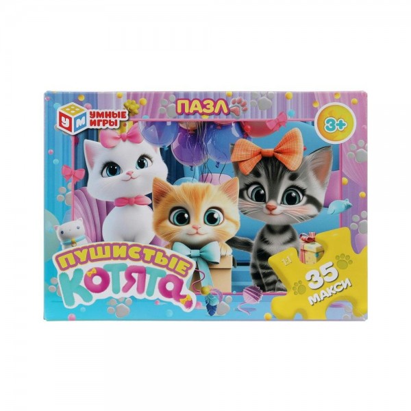 Умные игры Пазл-Макси 35  Пушистые котята  Россия