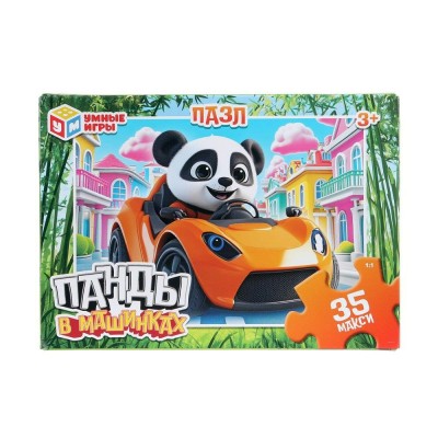 Умные игры Пазл-Макси 35 Панды в машинках Россия Умные игры Пазл-Макси 35 Панды в машинках Россия