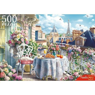 Рыжий кот Пазл 500 Завтрак на балконе в Париже Ф500-8264 Россия Рыжий кот Пазл 500 Завтрак на балконе в Париже Ф500-8264 Россия