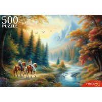 Рыжий кот Пазл 500 Пара на лошадях в горах Ф500-8263 Россия Рыжий кот Пазл 500 Пара на лошадях в горах Ф500-8263 Россия