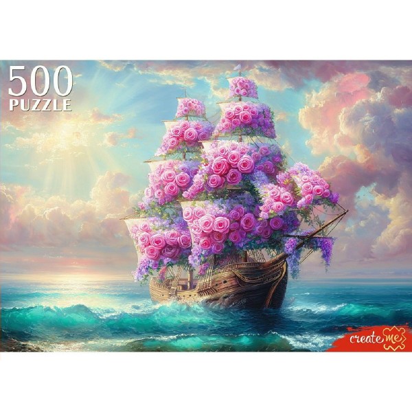 Рыжий кот Пазл 500  Цветочный корабль Ф500-1734 Россия