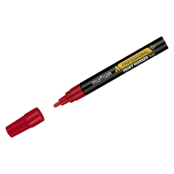Маркер краска 4мм Professional Paint Marker красный, пулевидный, нитро-основа РРМ-03 MunHwa  377883