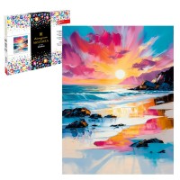 Мозаика алмазная холст на подрамнике 30х40 Море полная выкладка, 26 цветов 70849 Феникс