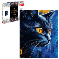 Мозаика алмазная холст на подрамнике 40х50 Синий кот полная выкладка, 25 цветов 70862 Феникс