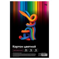 Картон цветной А4 16 листов 16 цветов мелованный, в пакете КЦ16-16_06678 BG 385214 Картон цветной А4 16 листов 16 цветов мелованный, в пакете КЦ16-16_06678 BG 385214