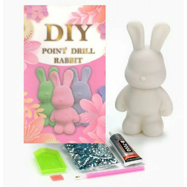 Мозаика алмазная DIY Зайка в стразах  NoName ассортимент