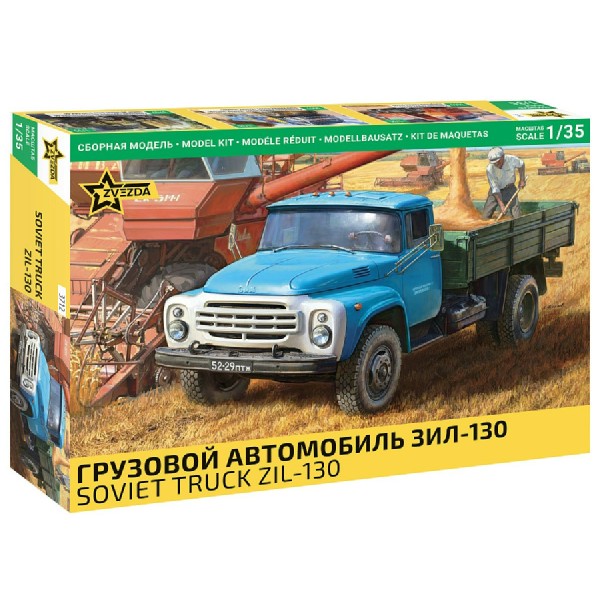 Сборная модель пластиковая Грузовой автомобиль ЗИЛ-130 253 деталей, 1:35 3712 Звезда