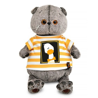 Budi Basa Игрушка   Кот Басик в футболке гусик/мягкая, 22 см Ks22-292 Россия