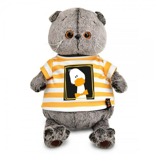 Budi Basa Игрушка   Кот Басик в футболке гусик/мягкая, 22 см Ks22-292 Россия