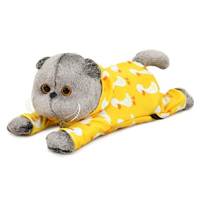 Budi Basa Игрушка   Кот Басик в комбинезоне с принтом гусик/мягкая, 25 см Kl25-003 Россия