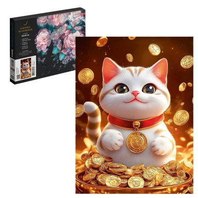 Картина по номерам холст на подрамнике 30х40 Манеки неко 20 цветов 71256 Феникс