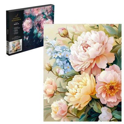 Картина по номерам холст на подрамнике 40х50 Винтажные розы 16 цветов 71260 Феникс