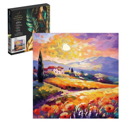 Картина по номерам холст на подрамнике 30х30 Тоскана с поталью, 15 цветов 71272 Феникс