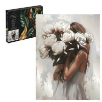 Картина по номерам холст на подрамнике 30х40 Женственность с поталью, 18 цветов 71280 Феникс