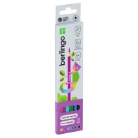 Карандаши цветные 6шт 12 цветов SuperSoft 2in1 2-цветный грифель, 6-гранные, заточенные, картонная упаковка SS03912 Berlingo  299035