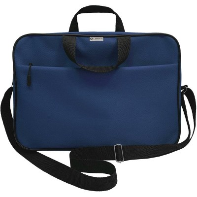 Папка портфель А4 39х27х8см с ручками, 1 отделение, на молнии, синий DC0032-BL Lamark  128/7088950