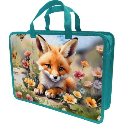 Папка на молнии А4 Лисенок с ручками, 1 отделение DC0035-43 Lamark  128/708892862