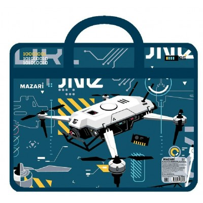 Папка на молнии А4 33х26х7,5см Quadrocopter пластиковая, с ручками М-16905 Mazari