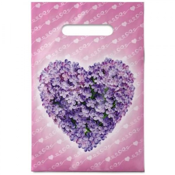 Интерпак/Пакет полиэтиленовый c вырубной ручкой. Сердечко/200 х 300/ВНР63399/