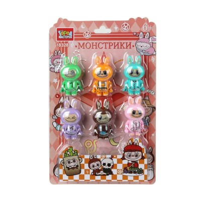 ГородМастеров Игрушка 6  Конструктор. Набор. Монстрики 18328-TREND Китай 6 шт
