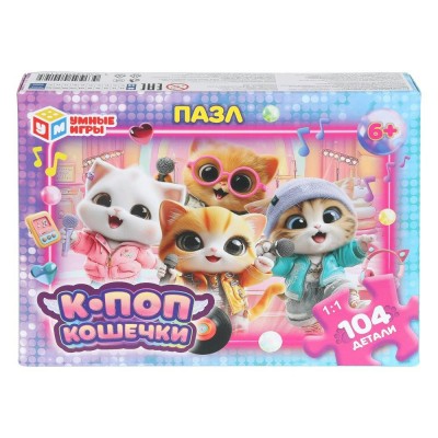 Умные игры Пазл 104  К - поп кошечки  Россия