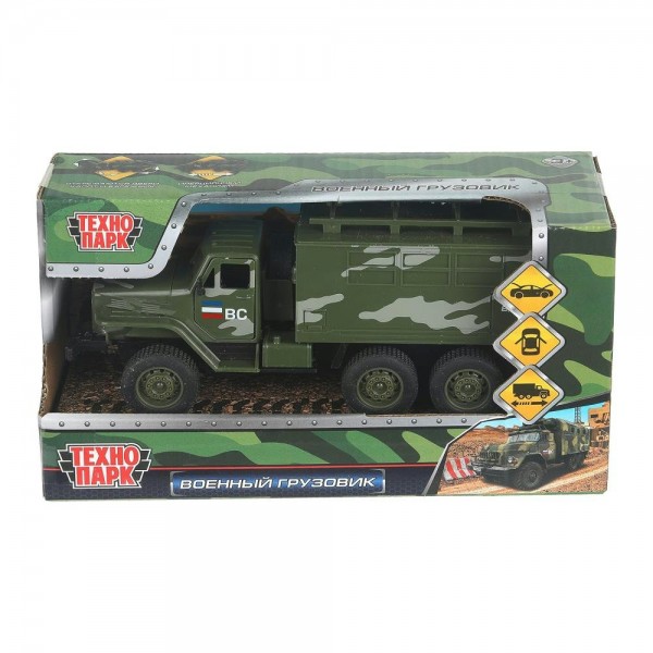 Технопарк Игрушка   Машина. Грузовик военный, 17 см, пластик, инерция, дверь B2393549-R Китай