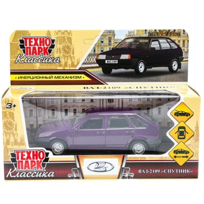 Технопарк Игрушка Машина. ВАЗ - 2109 Спутник/12 см, металл, инерционная 2109-12-PRP Китай Технопарк Игрушка Машина. ВАЗ - 2109 Спутник/12 см, металл, инерционная 2109-12-PRP Китай