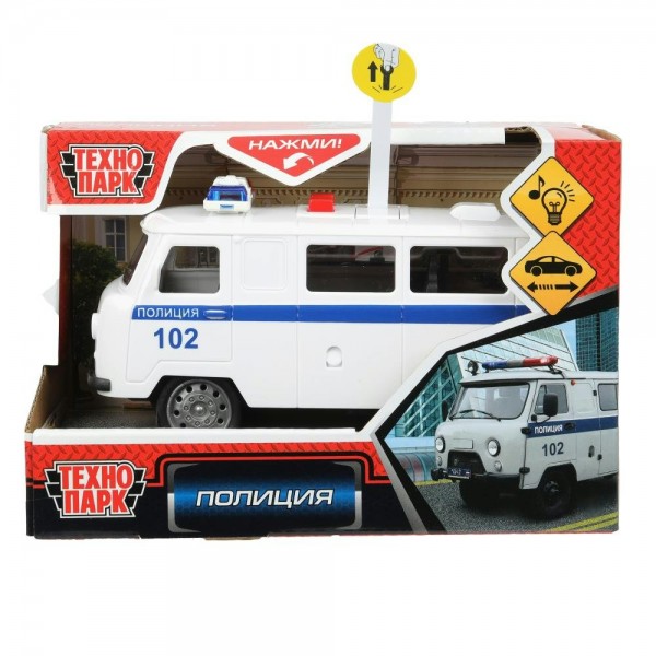 Технопарк Игрушка   Машина. Полиция/16 см, пластик, свет, звук, инерционная 2311A0116 Китай