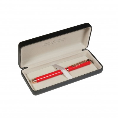 Ручка подарочная шариковая, поворотный механизм Venezia Classico синяя 1мм корпус красный металлический, черный футляр 20-0385/03-14 Bruno Visconti