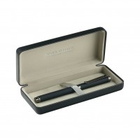 Ручка подарочная шариковая, поворотный механизм Venezia Pragmatico синяя 1мм корпус черный металлический, черный футляр 20-0384/04-14 Bruno Visconti