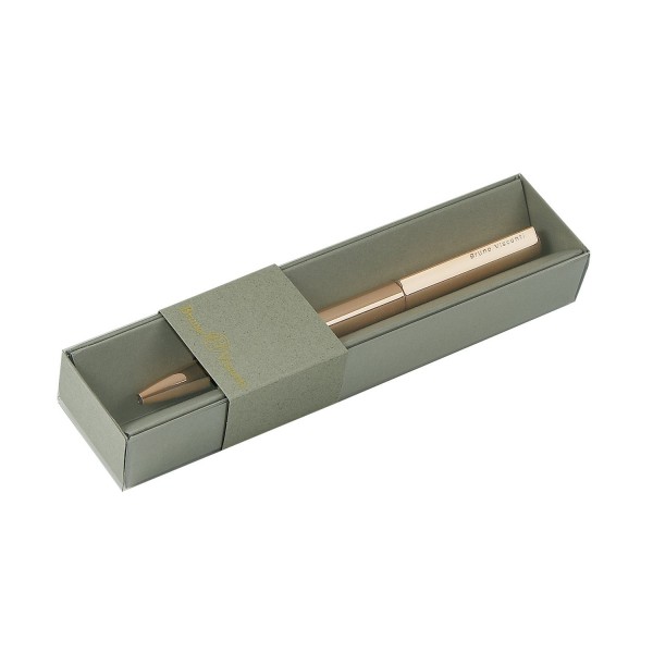 Ручка подарочная шариковая, поворотный механизм Torino синяя 1мм корпус розовое золото нержавеющая сталь, футляр 20-0382-10/3 Bruno Visconti