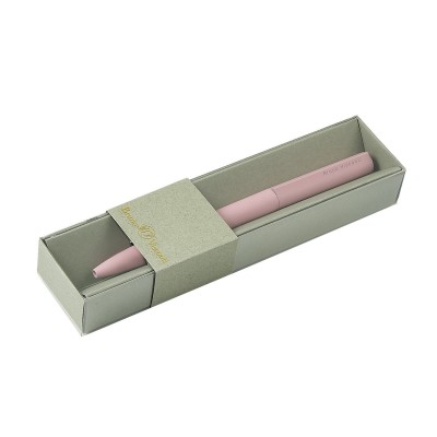 Ручка подарочная шариковая, поворотный механизм Torino синяя 1мм корпус розовый нержавеющая сталь, футляр 20-0382-12/3 Bruno Visconti