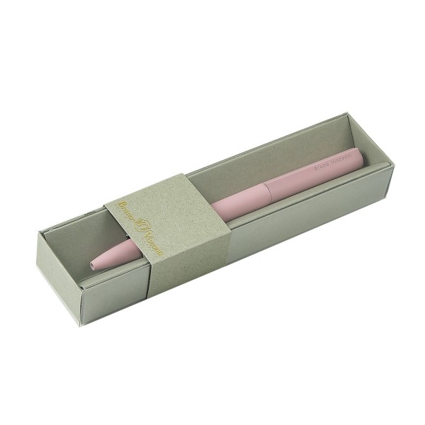 Ручка подарочная шариковая, поворотный механизм Torino синяя 1мм корпус розовый нержавеющая сталь, футляр 20-0382-12/3 Bruno Visconti